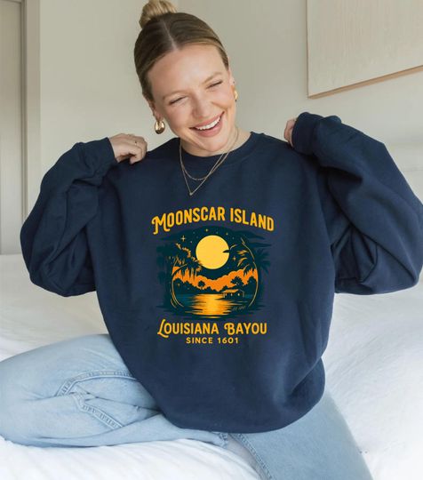 Discover Moonscar Island Sweatshirt, Retro Cartoon Halloween Movie Sweatshirt, Retro Halloween Sweater, Zombie Island, Halloween Gift, 90s Nostalgia