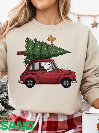 Snoop Dogg Driving Woodstock Christmas Tree Merry Christmas 2025 Sweatshirt