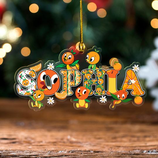 Discover Personalized Orange Bird Christmas Ornament, Custom Epcot Flower And Garden Festival Gift, Orange Bird Magic Kingdom Keepsake C1L301