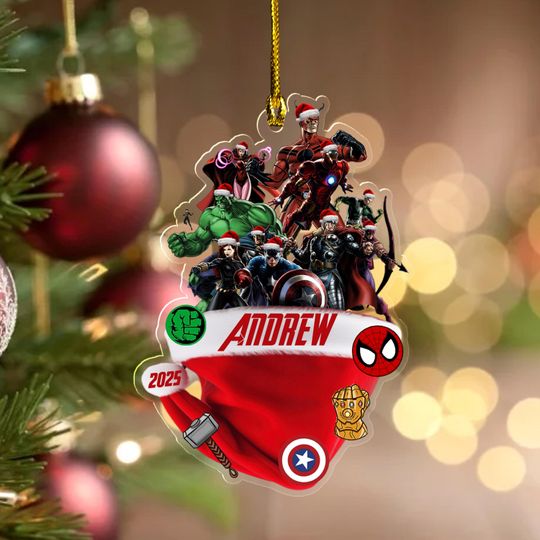 Discover Personalized Disney Marvel Avengers Christmas Ornaments