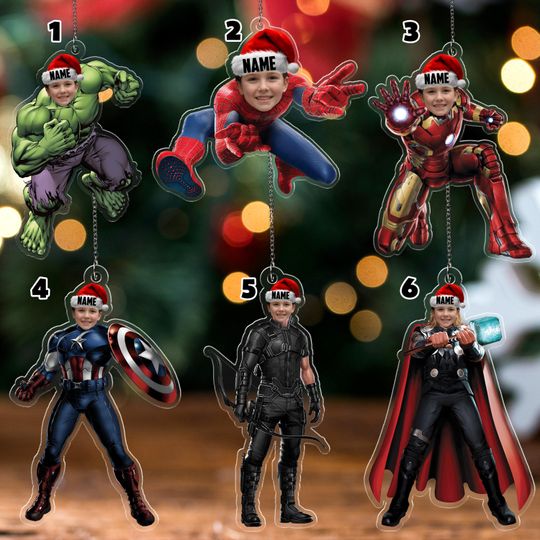 Discover Personalized Disney Superheroes Christmas Ornament, Spider Man Birthday Boy Ornament