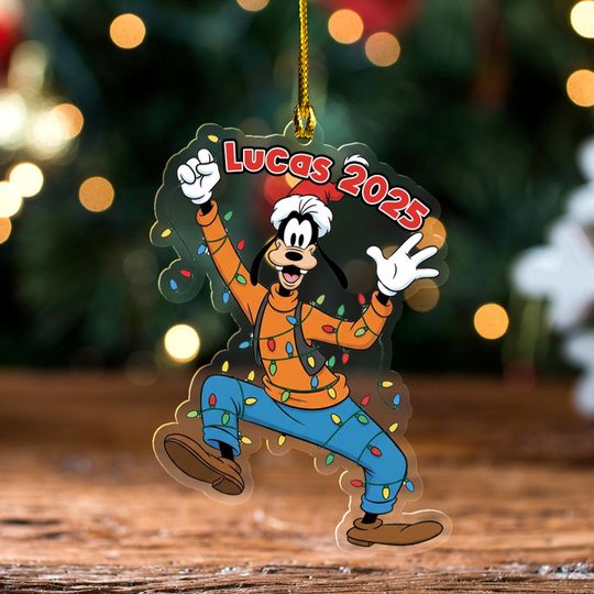 Discover Personalized Disney Goofy Christmas Ornament 2025, Custom Name Christmas Ornament