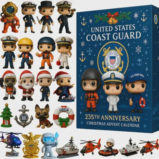 Coast Guard 235th Anniversary 2D Advent Calendar 2025 Gift For Christmas