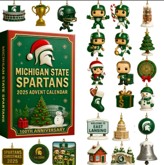 Discover Michigan State 100th Anniversary Advent Calendar 2D Gift For Christmas