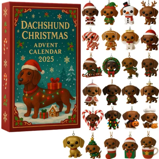 Discover Dachshund Christmas Advent Calendar 2D Gift For Christmas