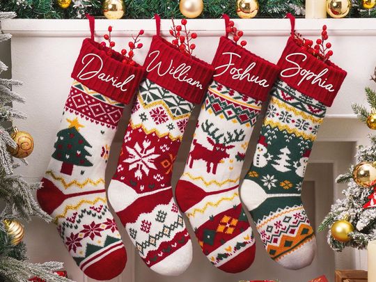 2025 Family Holiday Stockings,Name Embroidered Christmas Stocking,Holiday Stocking,Monogram Stocking,Xmas Stocking with Name, Christmas Gift