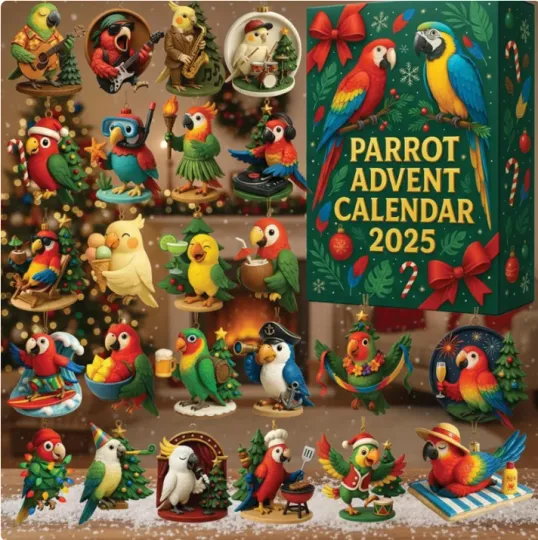Discover Parrot Animal Advent Calendar 2025 Gift For Christmas