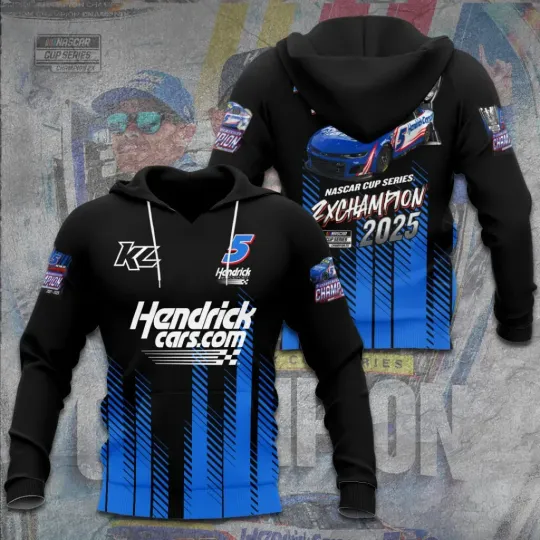 Kyle Larson 2025 Nascar Cup Series Champion 3D Hoodie