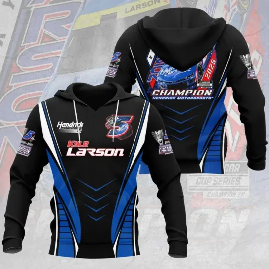 Kyle Larson 2025 Nascar Cup Series Champion 3D Hoodie