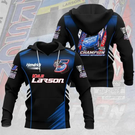 Kyle Larson 2025 Nascar Cup Series Champion 3D Hoodie