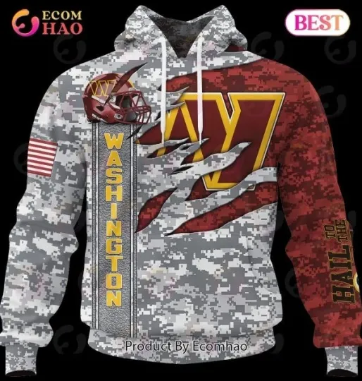 Discover Washington Camo Commanders 3D All Over Printed Hoodie Gift For Fan