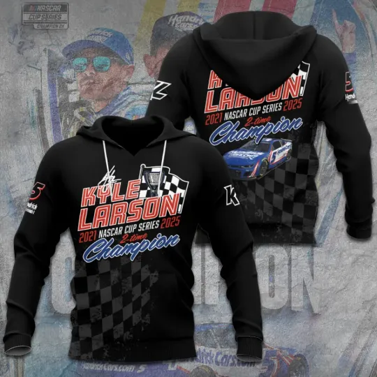 Kyle Larson 2025 NASCAR Cup Series Champion 3D Apparel