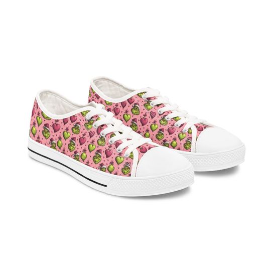 Discover funny character Christmas Low Top Sneakers: Funny Faces, Holiday Shoes