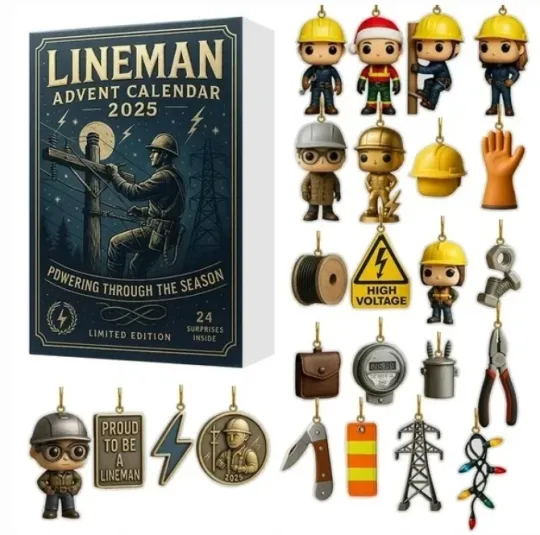 Discover Lineman 2D Advent Calendar 2025 Gift For Christmas