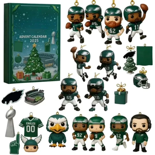 Discover Eagles Football Team Advent 2D Calendar 2025 Gift For Christmas