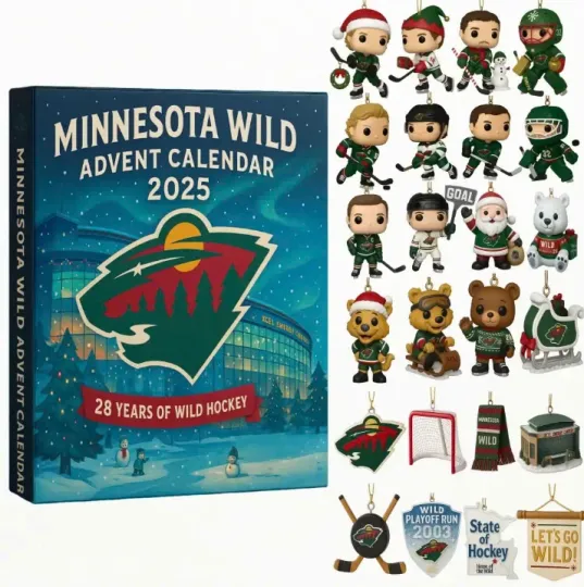 Discover Minnesota Wild Advent Calendar 2D Gift For Christmas