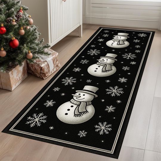 Discover Snowman Runner Rug: Christmas Holiday Decor, Xmax Gift