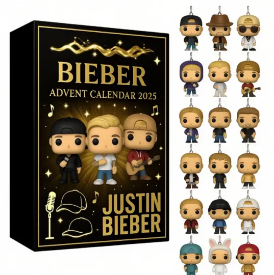 Discover Justin Bieber 2D Advent Calendar 2025 Gift For Christmas