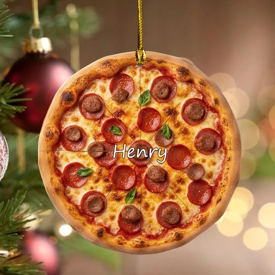 Discover Pizza Lover Gift, Pizza Ornament, Pizza Slice Christmas Ornament, Foodie Ornament, Gift for Foodie, Gift for Pizza Lover, Pizza Gift G5PE08