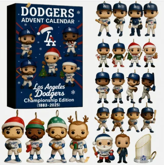 Discover 2025 Dodgers Championship 2D Advent Calendar 2025 Christmas Gift
