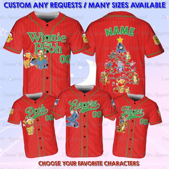 Discover Disney Winnie The Pooh Christmas Light Jersey, Disney Pooh Merry Xmas Jersey, Tigger Kanga Christmas Shirt, Disney Christmas Family Shirt