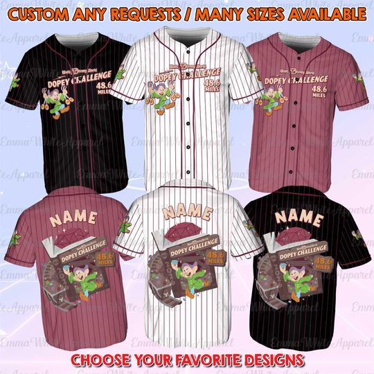 Discover Disney Dopey Challenge Baseball Jersey, Dopey Run Disney Marathon Shirt, Dopey Dwarf Disney World Race Shirt, Dopey Runner Gift Shirt