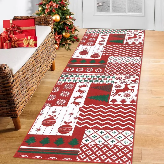 Christmas Patchwork Runner Rug