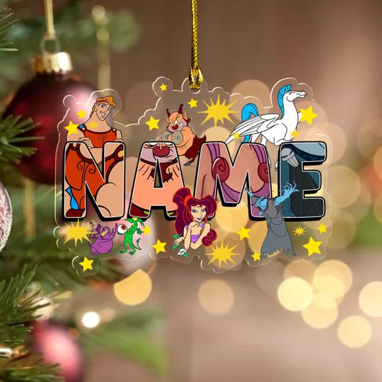Discover Personalized Disney Hercules Christmas Ornament, Custom Name Acrylic Ornament, Hercules Custom Family Name Ornament Christmas D2NI05