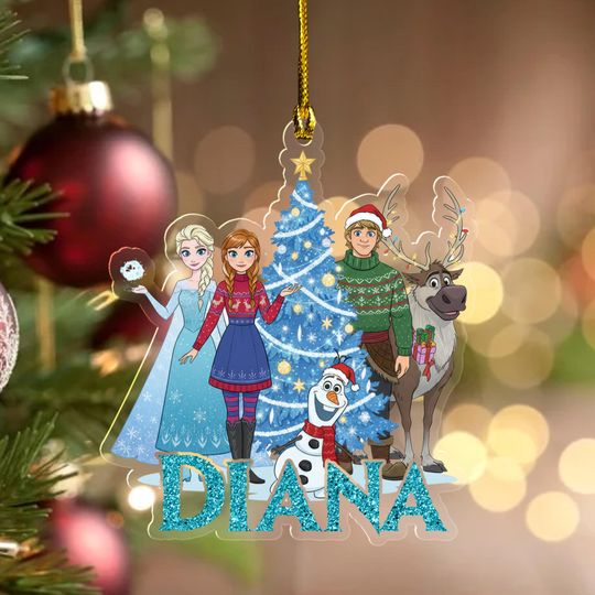 Discover Custom Disney Frozen Christmas Ornament, Frozen Olaf Christmas Keepsake Ornament, Elsa and Anna Christmas Tree Decor, Princess D2NH31