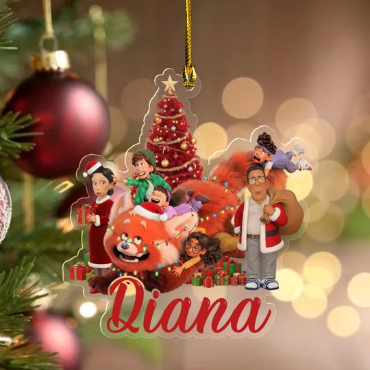 Discover Custom Turning Red 2025 Ornament, Personalized Mei and Friend 2025 Ornament, Turning Red Ceramic Ornament, Christmas 2025 Keepsake D2NH30