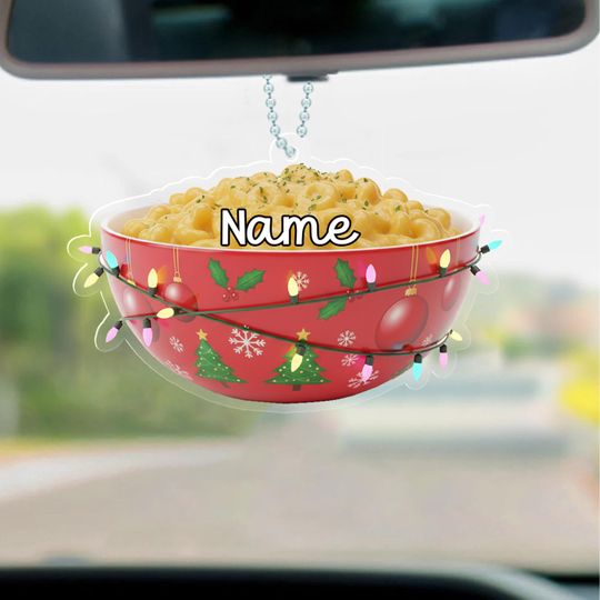 Discover Personalized Mac and Cheese 2D FLAT Ornament, Custom Foodie Christmas Tree Decor, Funny Food Holiday Gift, Pasta Lover Keepsake NGWJ24