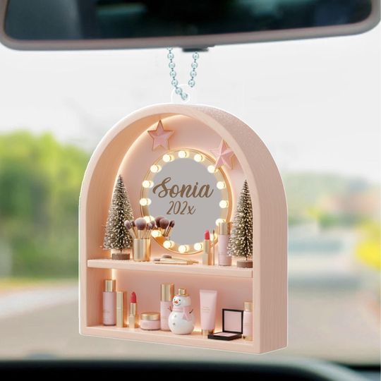 Discover Custom Cosmetics Ornament Christmas Decor, Makeup Artist Acrylic/Wood Ornament Gift For Girls, Esthetician Artist Christmas Gift NGWJ09