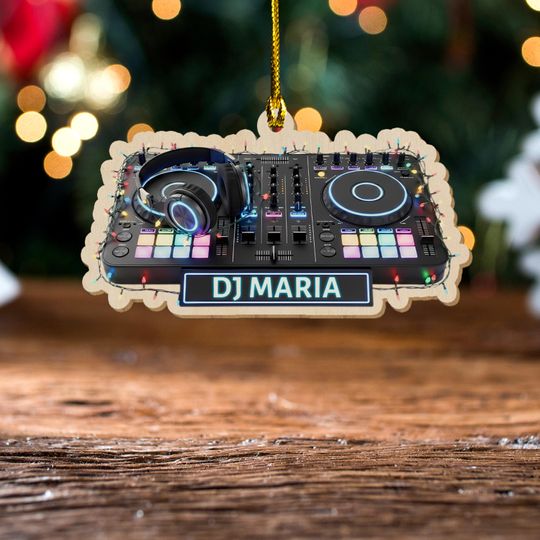 Discover Personalized DJ Christmas Ornament, Custom Name Music Ornament, Gift for Him, Boyfriend or Music Lover Keepsake 2025 JCTL05