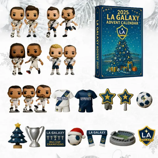 Discover LA Galaxy Advent Calendar 2025, Soccer Fan  Acrylic PVC Box, 24 Day Countdown