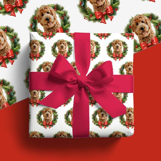 Discover Custom Wrapping Paper Using Pet Photo: Christmas Gift Paper, Birthday Wrapping Paper (GW-34)