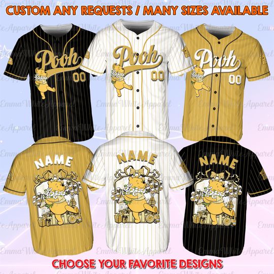 Discover Winnie The Pooh New Year Eve Coquette Jersey, Disney Pooh Coquette Bow Shirt, Pooh New Year Eve Party Shirt, Coquette Aesthetic Gift Shirt