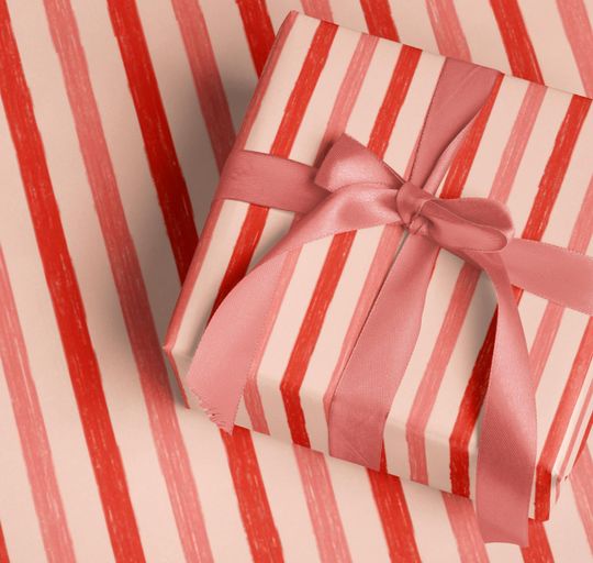 Discover Red Stripe Xmas Wrapping Paper Roll Christmas Gift Wrap Festive Holiday Wrapping Christmas Presents Cute Gift Wrapping Paper