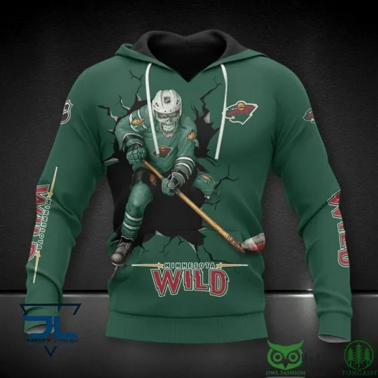 Discover Minnesota Wild Monster Hoodie Skull Hooded Best Christmas Gift