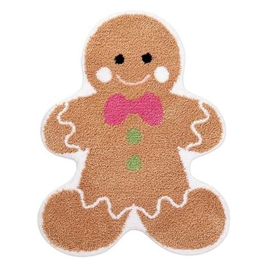Discover Gingerbread Bath Rug Christmas Rug Bathroom Rug Cute Gingerbread Rug Holiday Bathroom Mat