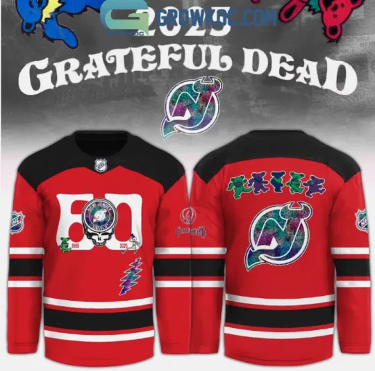 Discover New Jersey X Grateful Dad 60 Years Hockey Jersey Gift For Christmas