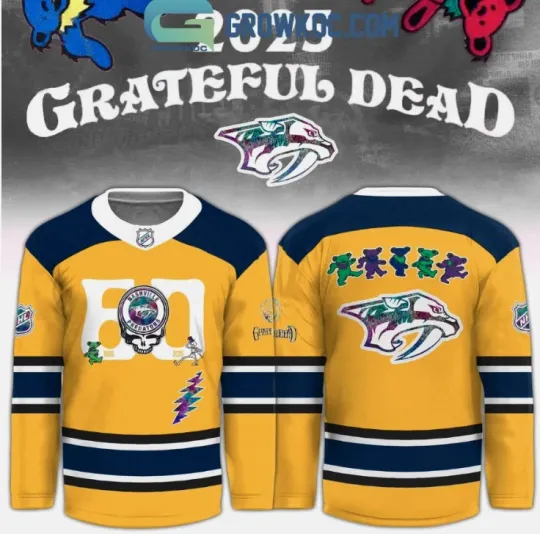 Discover Nashville X Grateful Dad 60 Years Hockey Jersey Gift For Christmas