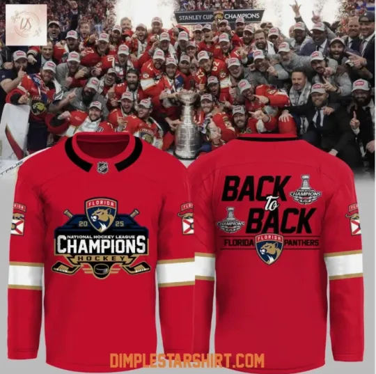 Discover Florida Back To Back Champions 2025 Hockey Jersey Gift For Christmas