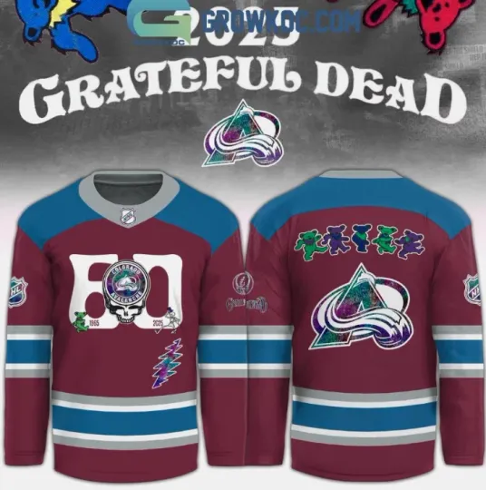 Discover Colorado Avalanche X Grateful Dad 60 Years Hockey Jersey Gift For Christmas