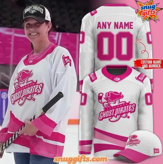 Discover Savannah Ghost 2025 Pink The Rink Special Hockey Jersey Gift For Christmas