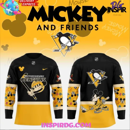 Discover Penguins Mickey & Friends Special Hockey Jersey Gift For Christmas