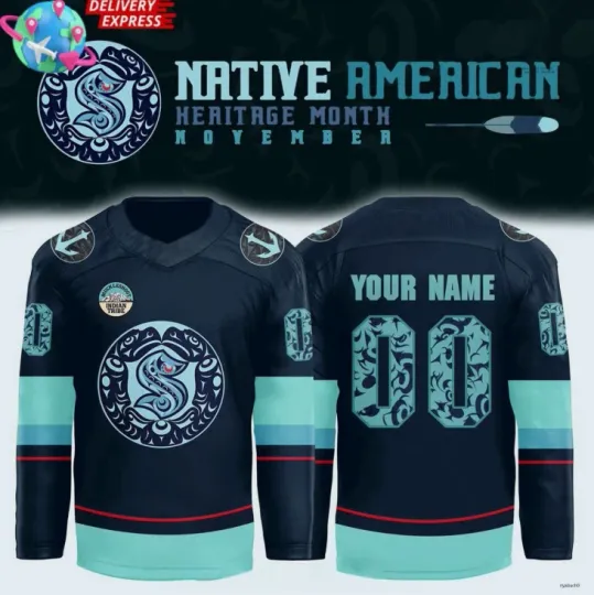 Discover Personalized Seattle Native American Heritage Month 2025 Hockey Gift