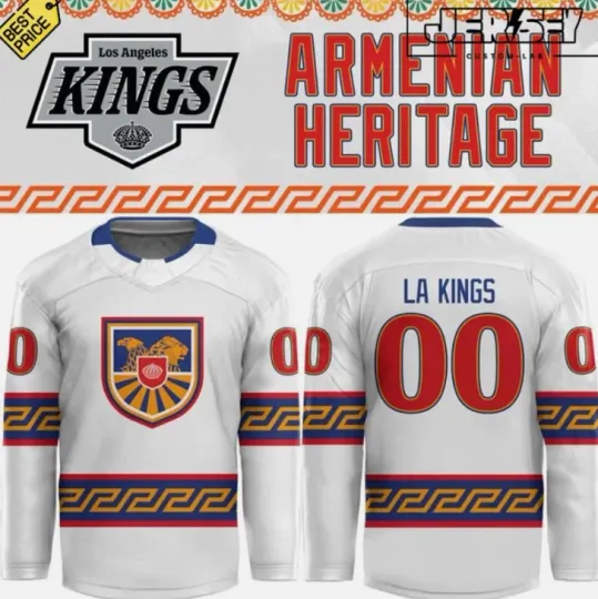 Discover Personalized Los Angeles X 2025 Armenian Heritage Hockey Jersey