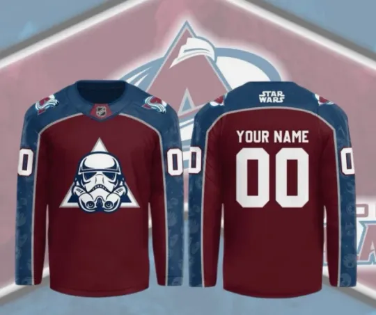 Discover Personalized Colorado Avalanche X Star Wars Night Hockey Jersey