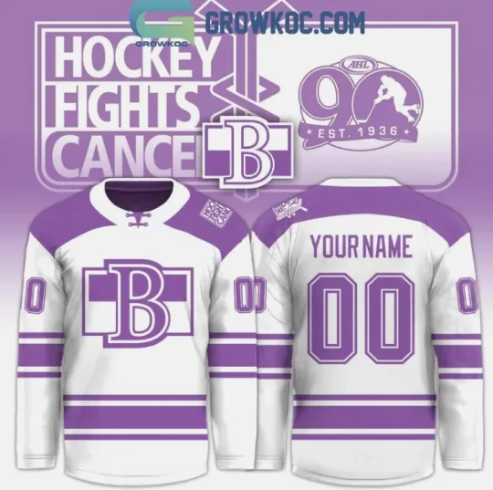 Discover Personalized Senator X Hockey Fights Cancer 2025 White Hockey Jersey