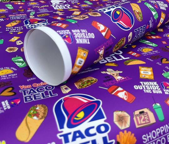 Taco Bell Wrapping Paper,Hot Sauce Wrapping Paper for Taco Lovers, Spicy Sauce Wrapping Paper for Birthdays and Christmas Gifts